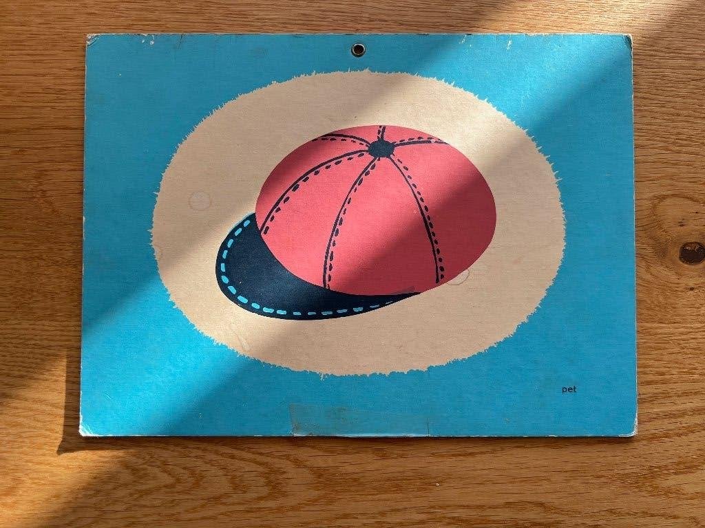 Leuke originele vintage schoolplaat iA5-formaat - Pet, Ophalen of Verzenden, Overige thema's