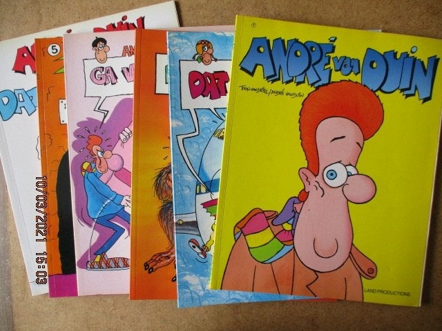 adv0307 andre van duin, Boeken, Eén stripboek, Ophalen, Gelezen