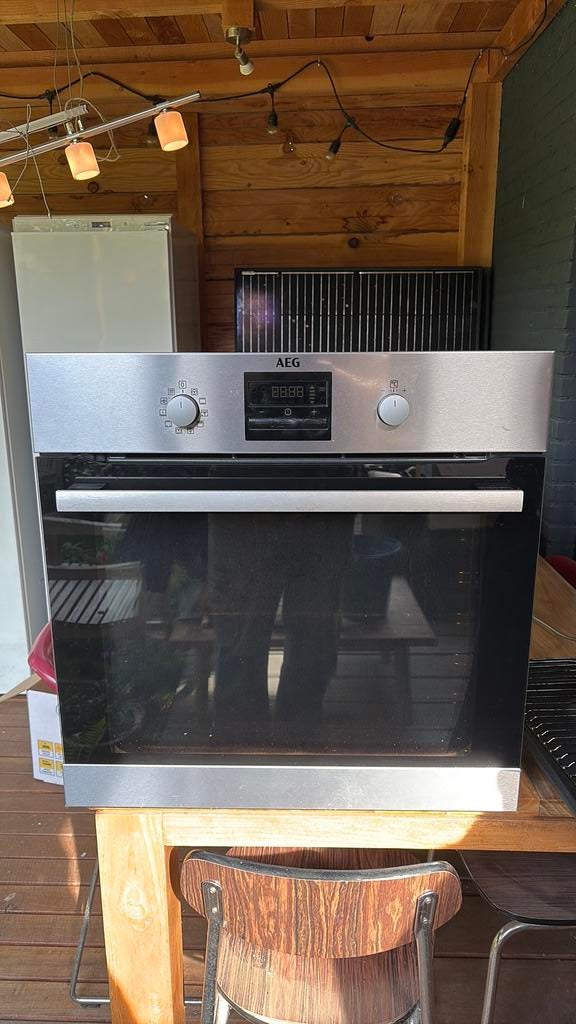AEG BPS33102zm, Gebruikt, Hete lucht, Oven met grill, Inbouw