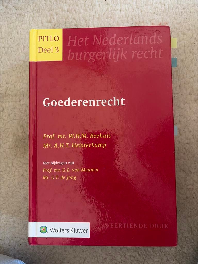Pitlo Goederenrecht 14e druk, Ophalen of Verzenden, Gamma, Gelezen, WO
