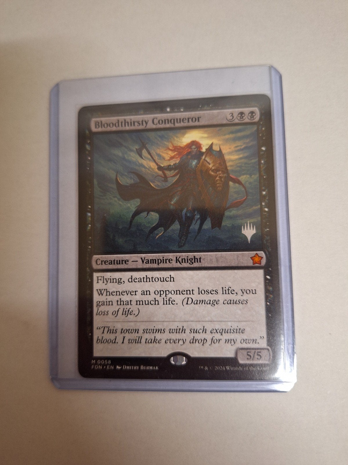 Magic The Gathering - Bloodthirsty Conqueror, Ophalen, Zo goed als nieuw, Losse kaart