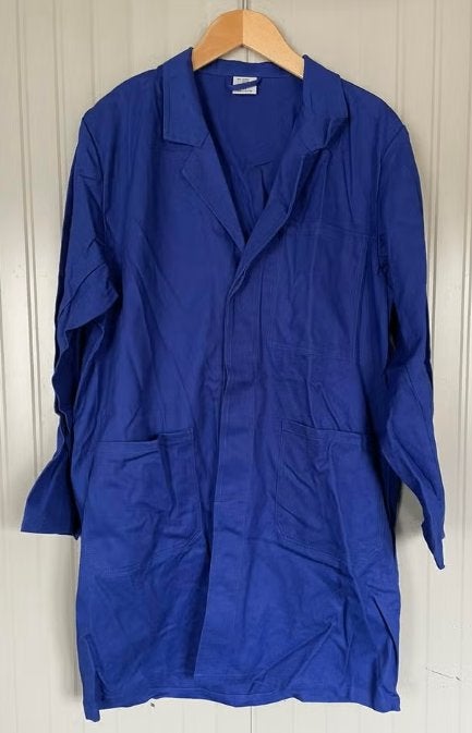 Nieuw! Blauwe stofjas maat L 100% katoen, Heren, Onbekend, Nieuw, Ophalen of Verzenden