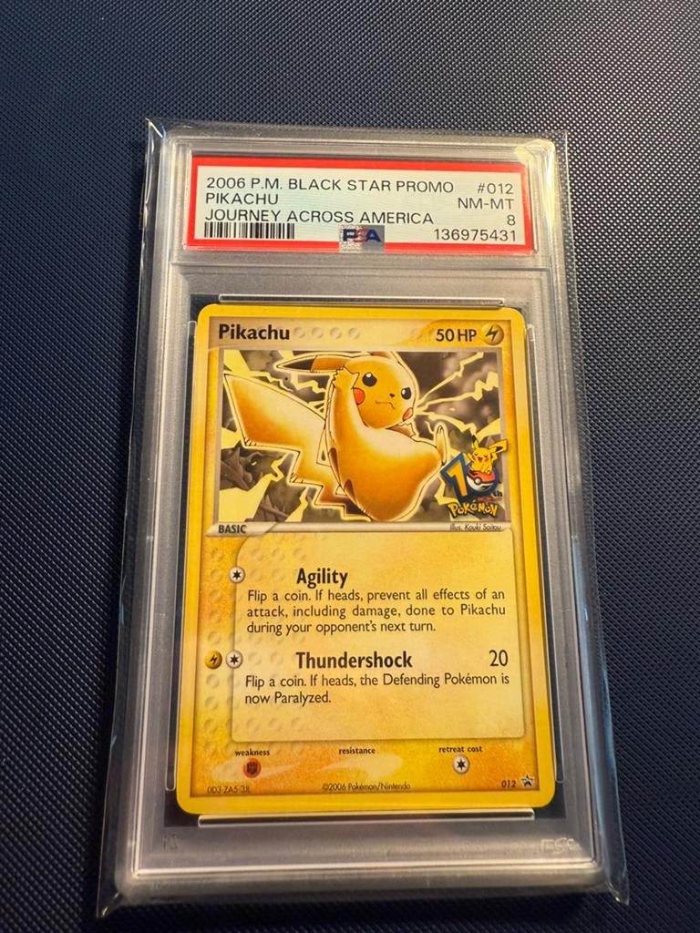 Pikachu [Journey Across America] #12 Psa 8, Ophalen of Verzenden, Zo goed als nieuw