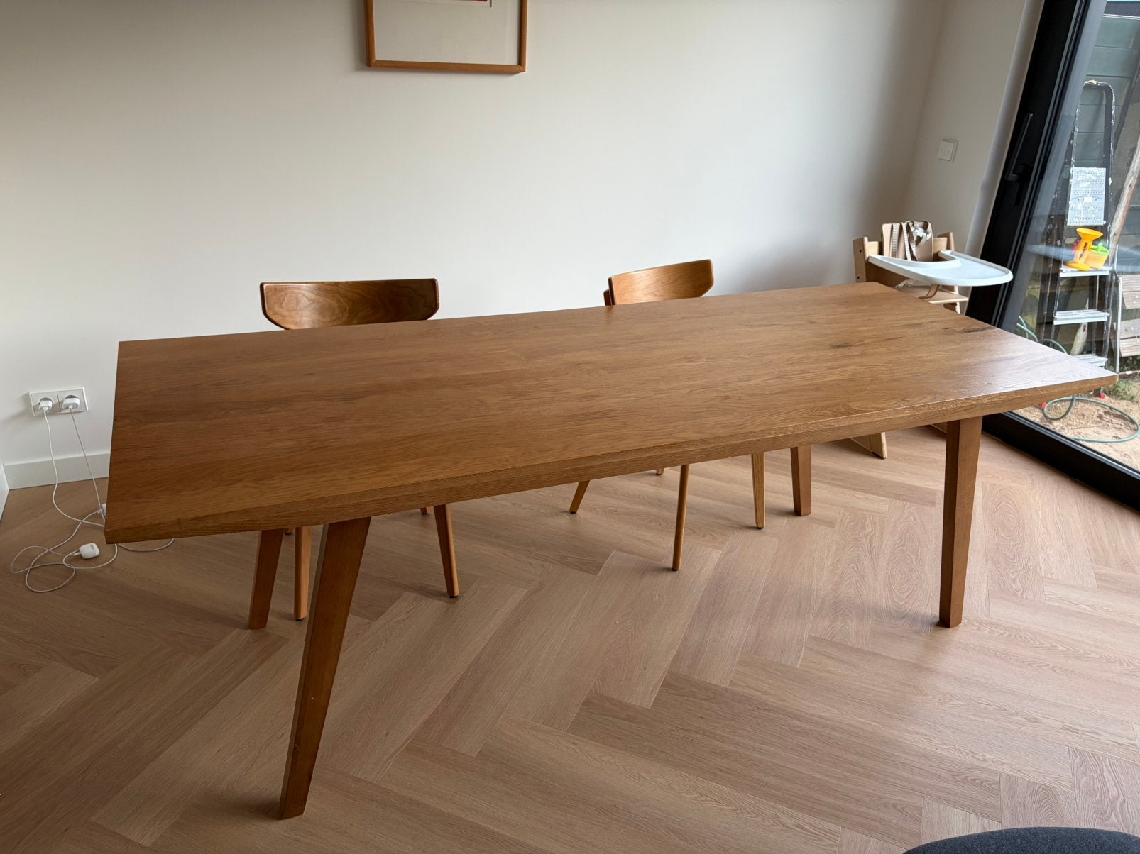 TORUP eettafel 85x220 cm van Jotex - Massief Eiken, Huis en Inrichting, Tafels | Eettafels, Zo goed als nieuw, 50 tot 100 cm, 200 cm of meer