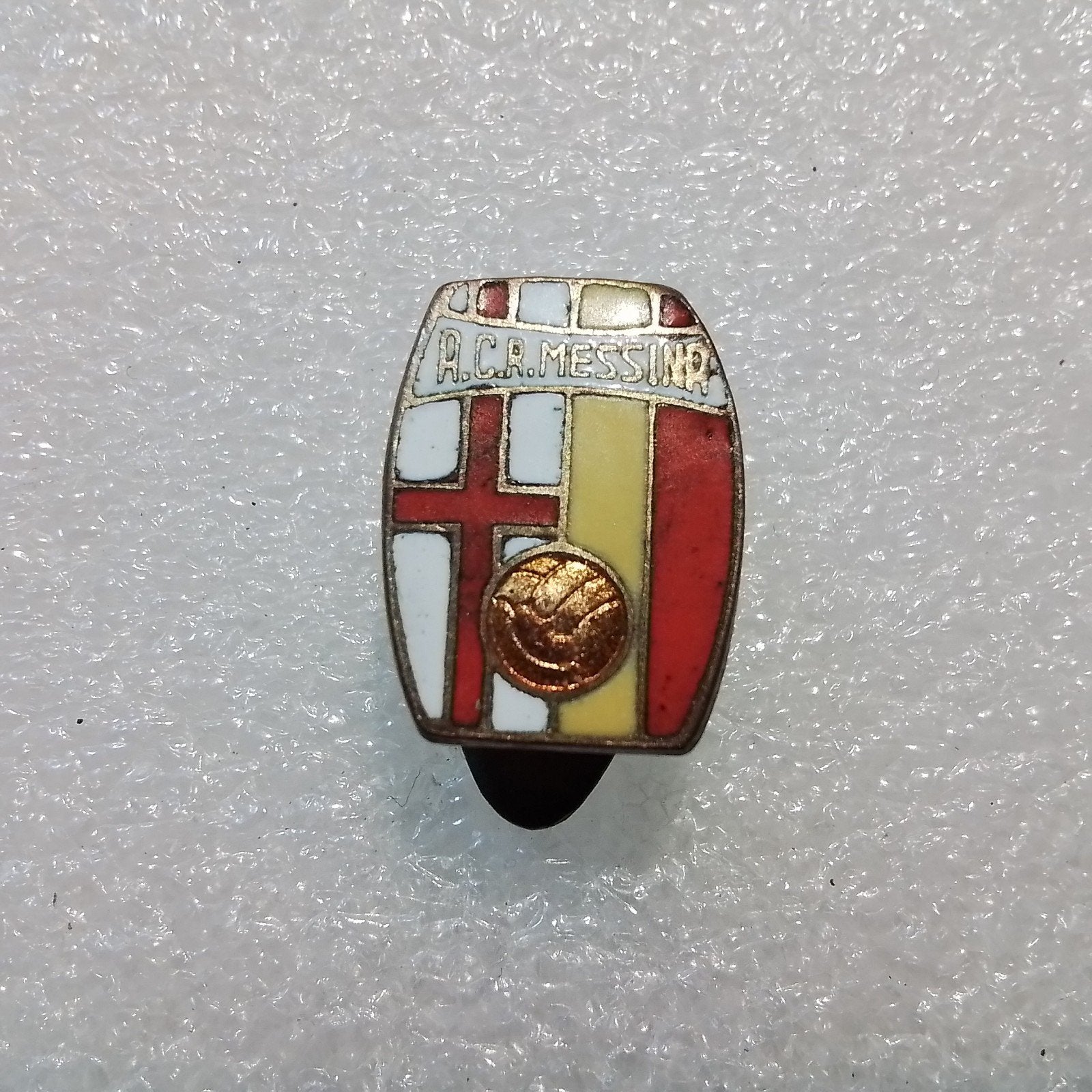 A.C.R. Messina, Italiaanse voetbalvereniging knoop gemerkt, Verzamelen, Speldjes, Pins en Buttons, Ophalen of Verzenden, Gebruikt