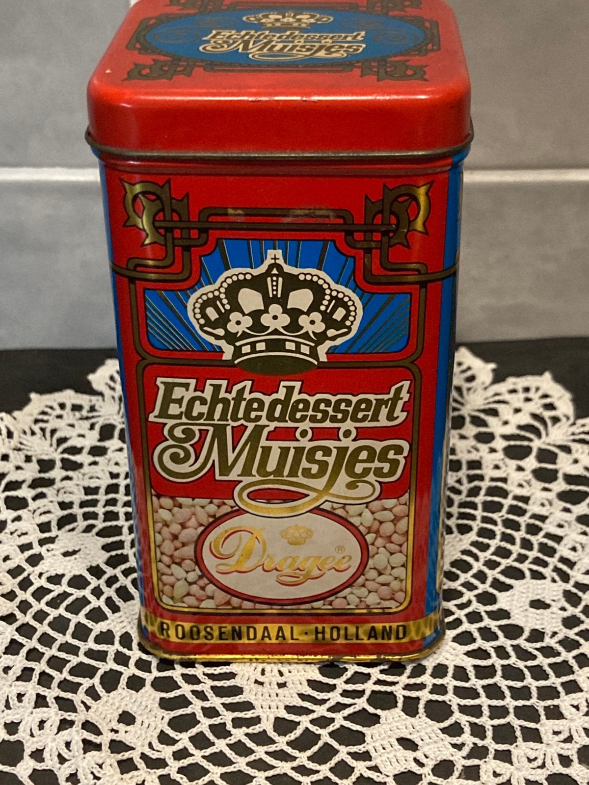 Blikje Echte Dessert Muisjes (181125s), Ophalen of Verzenden, Gebruikt, Overige