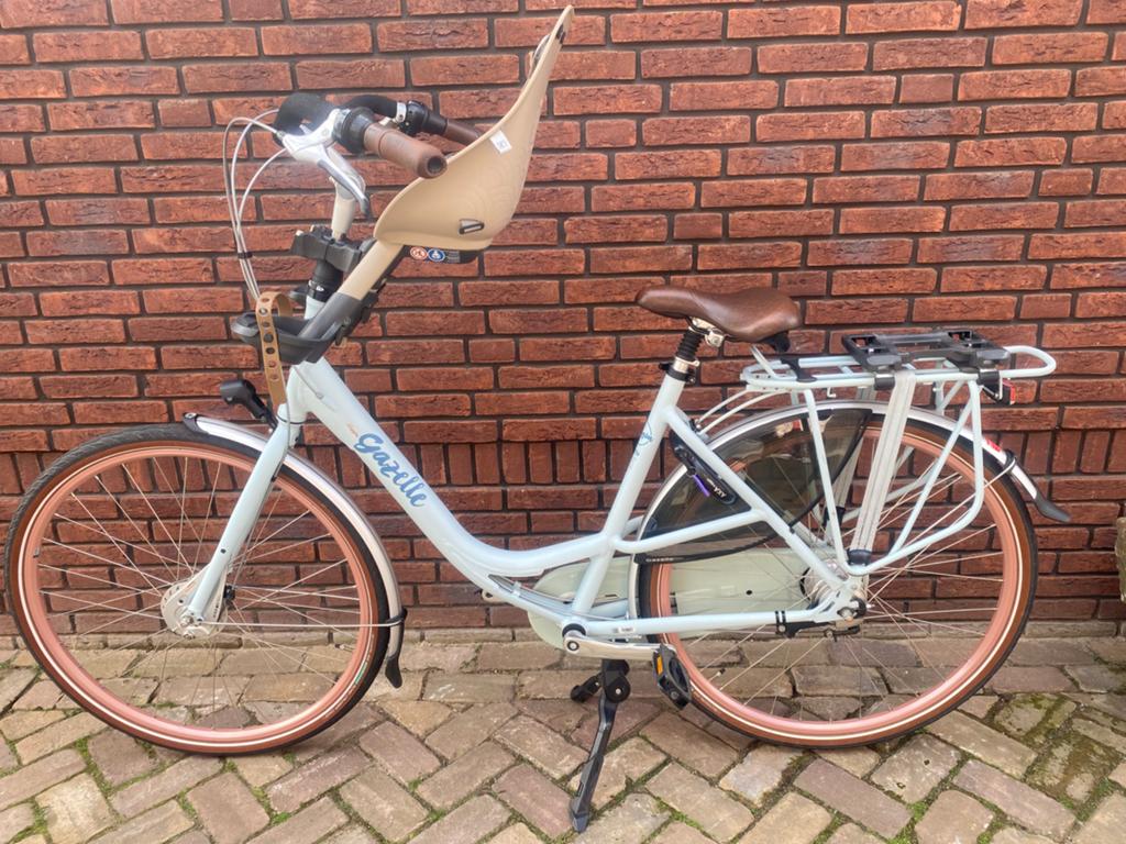 Gazelle Bloom damesfiets/moederfiets inclusief kinderzitje, Fietsen en Brommers, Ophalen, Versnellingen, Gazelle, 1 zitje