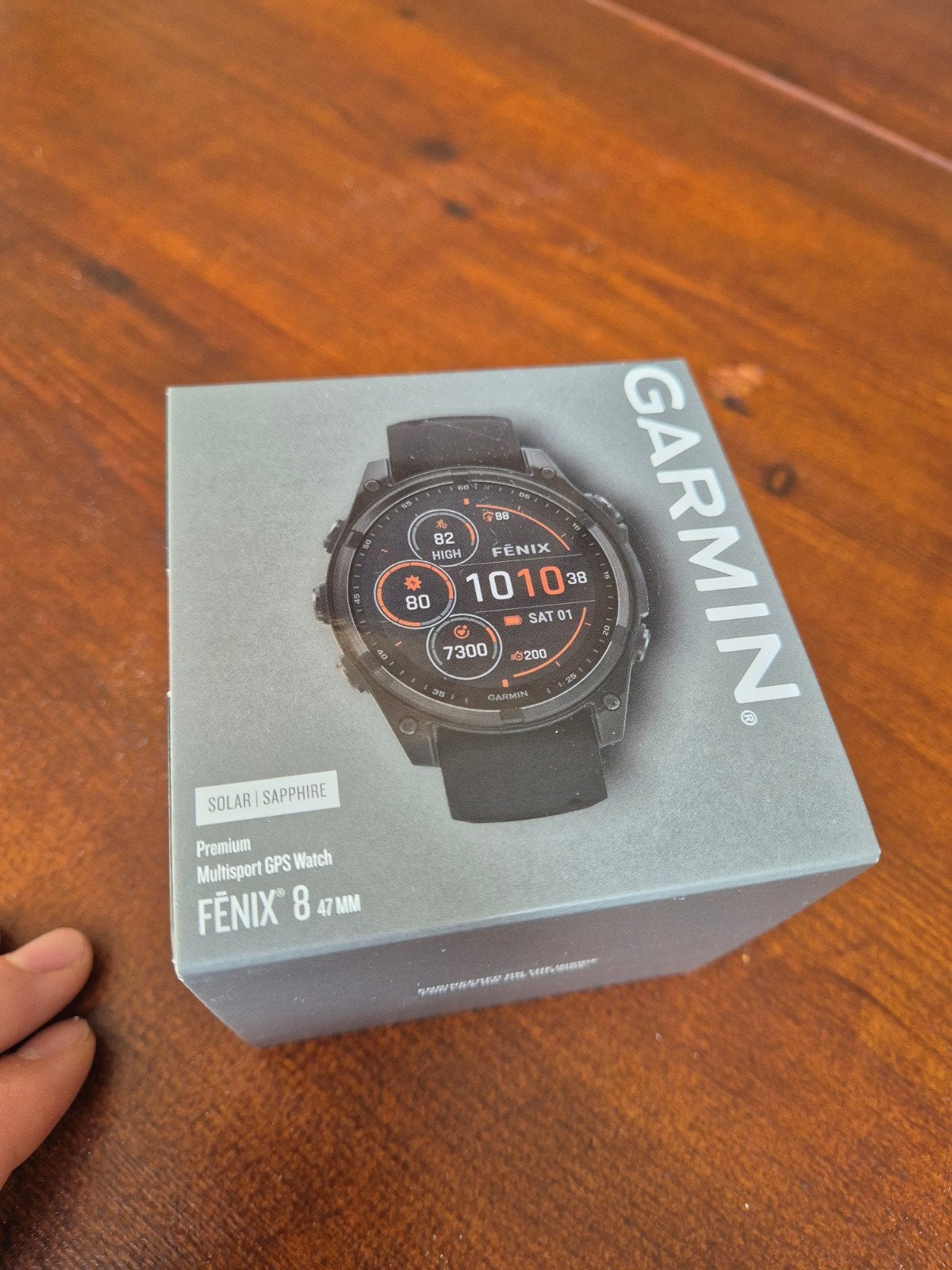 Garmin Fenix 8 Solar Sapphire Smartwatch, Zwart, Garmin, Ophalen of Verzenden, Zo goed als nieuw
