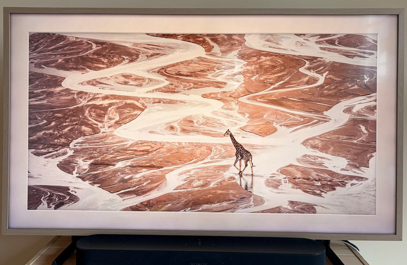Samsung The Frame 50 inch met houten lijst en wall mount, Ophalen, 50 Hz, Zo goed als nieuw, Samsung