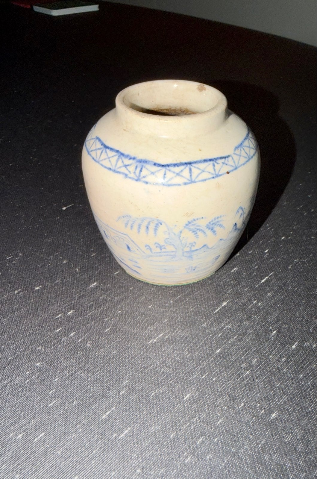 Antieke Chinese Blauw-Witte Gemberpot, Ophalen of Verzenden