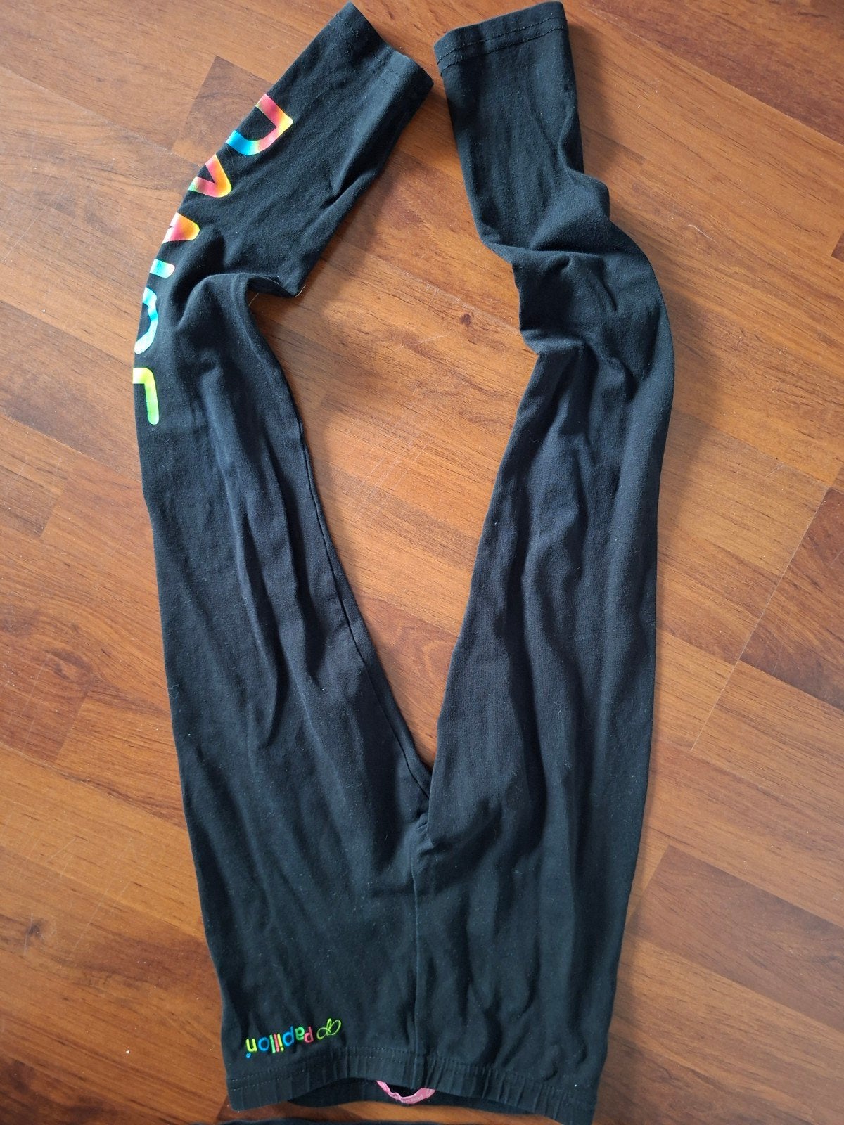 Zwarte Papillon Danslegging met Kleurrijke 'DANCE' Opdruk, Ophalen of Verzenden, Gebruikt, Kleding