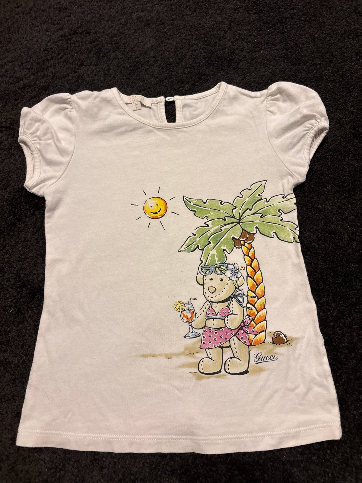 Gucci T-shirt met teddybeer print - Maat 98, Ophalen, Zo goed als nieuw, Meisje, Shirt of Longsleeve