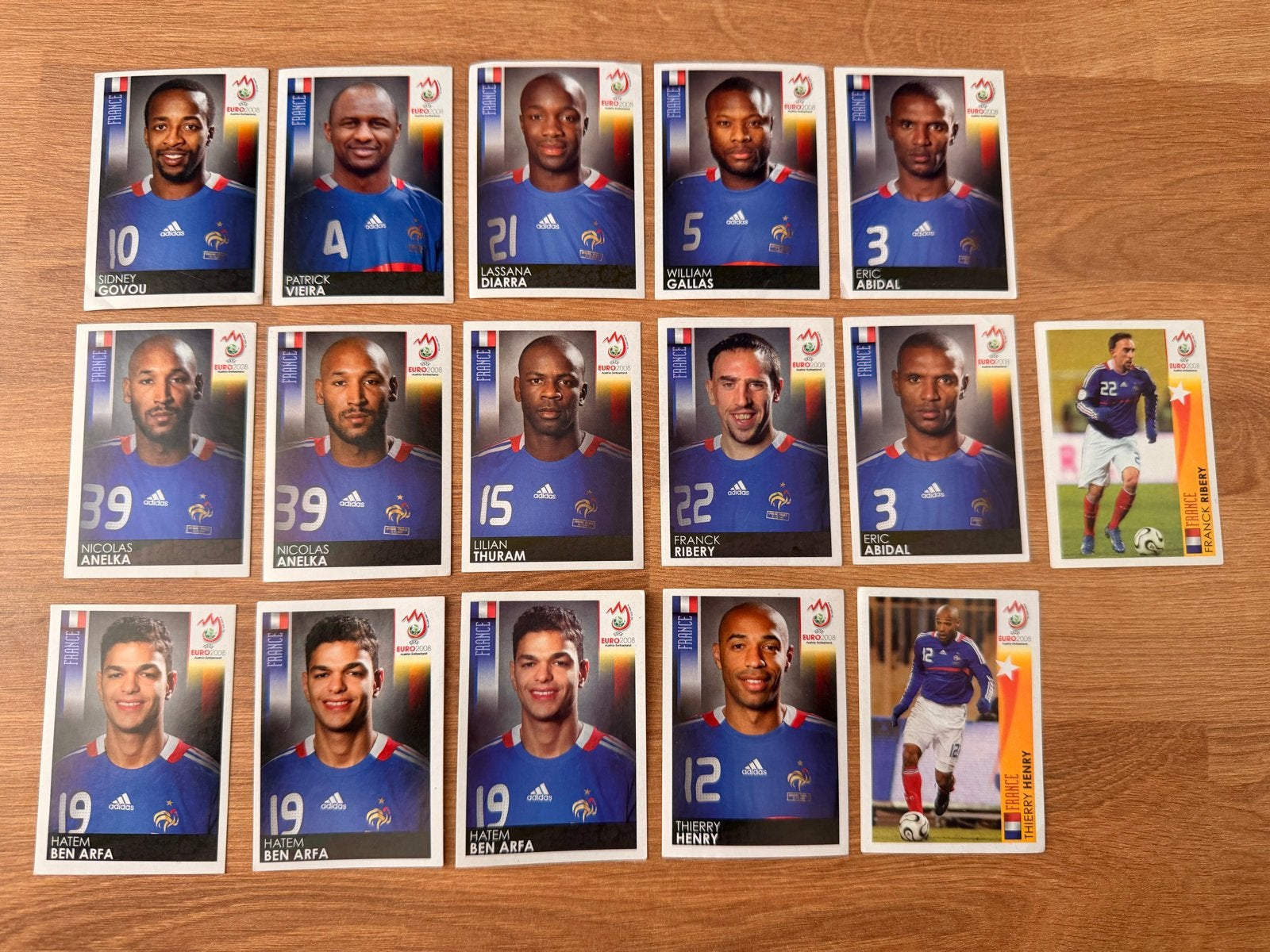 Panini Euro 2008 Frankrijk Stickers - Diverse Spelers, Ophalen of Verzenden, Gebruikt, Meerdere stickers