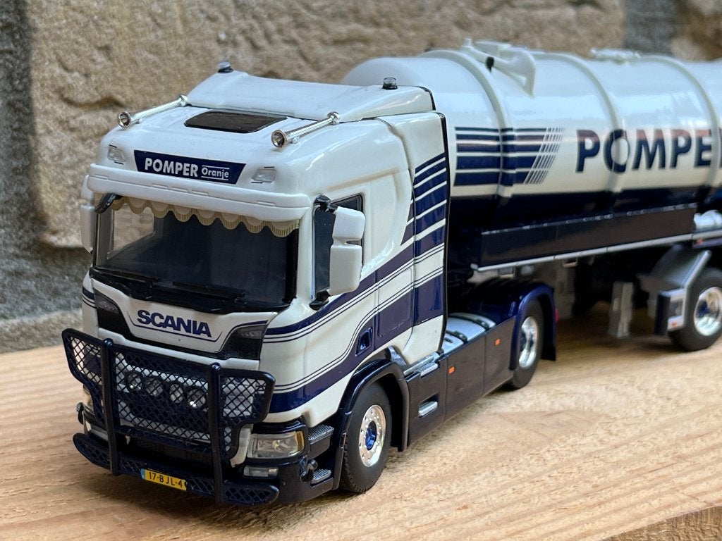 WSI Pomper vacuum oplegger Oranje Scania R Normal nieuw doos, Hobby en Vrije tijd, Ophalen of Verzenden, Nieuw, Bus of Vrachtwagen