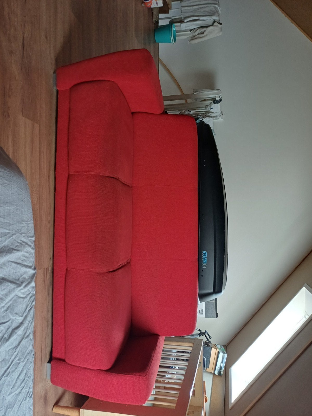 Rode bank 220cm, Tuin en Terras, Ophalen, Gebruikt