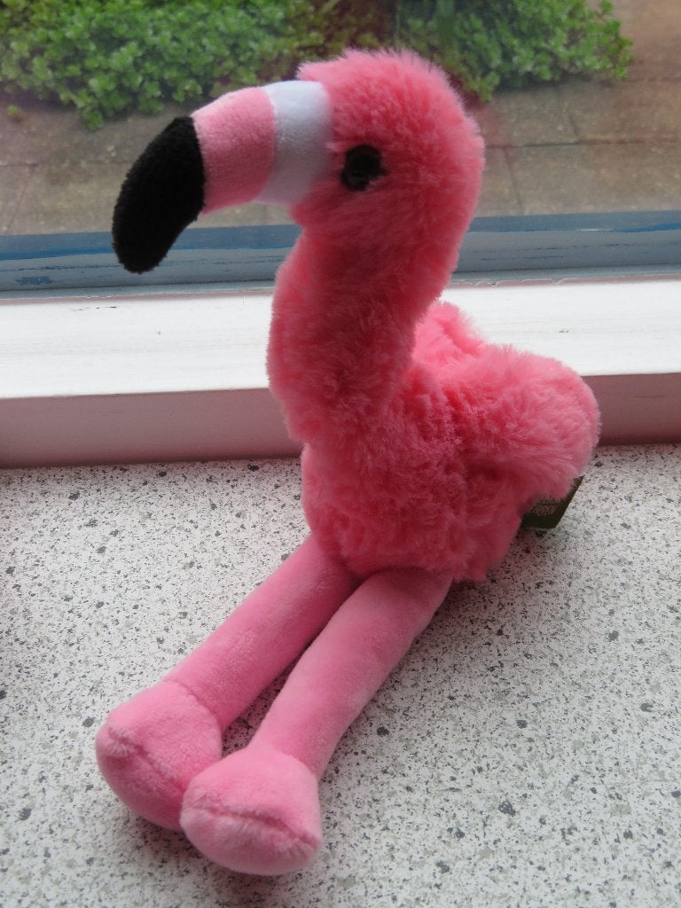 Flamingo van Safaripark Beekse Bergen meet ca 25 cm, Kinderen en Baby's, Speelgoed | Knuffels en Pluche, Zo goed als nieuw, Overige typen