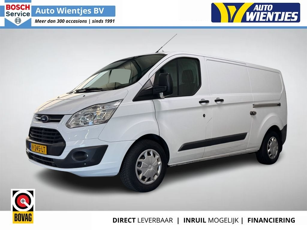 Ford Transit Custom 2.0 TDCI Aut | L2 Trend 3-Pers | Airco |, Euro 6, Wit, 14 km/l, Bedrijf