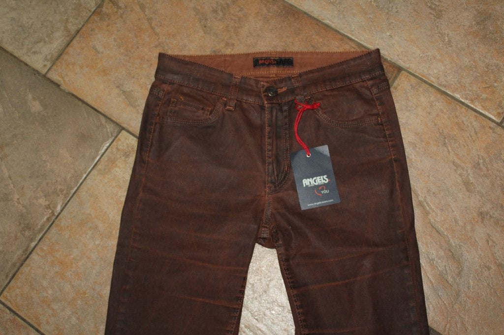 Angels skinny 1230 bruin/oranje broek 36 met winkellabel