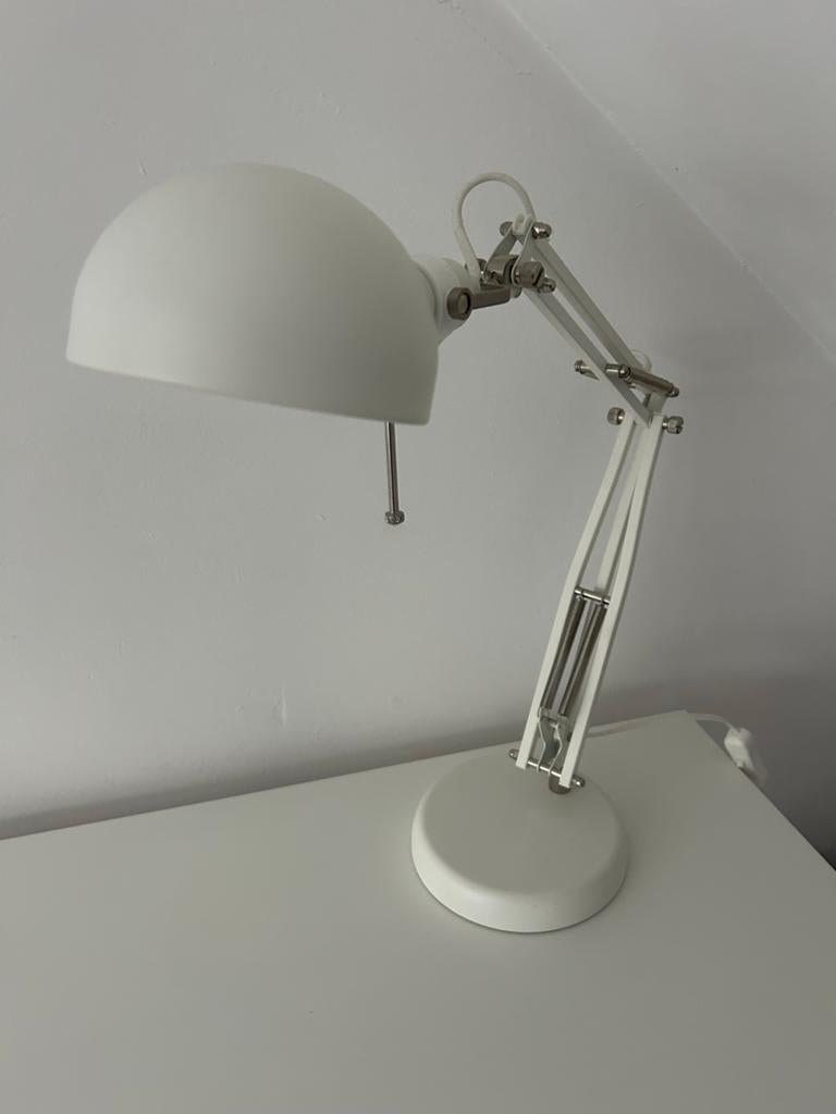 Ikea Forsa bureaulamp wit, Ophalen, Gebruikt, Metaal, 50 tot 75 cm