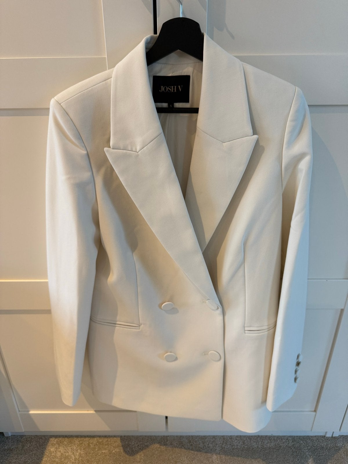 Josh V blazer maat S, crème, zo goed als nieuw, Wit, Ophalen of Verzenden, Zo goed als nieuw, Jasje