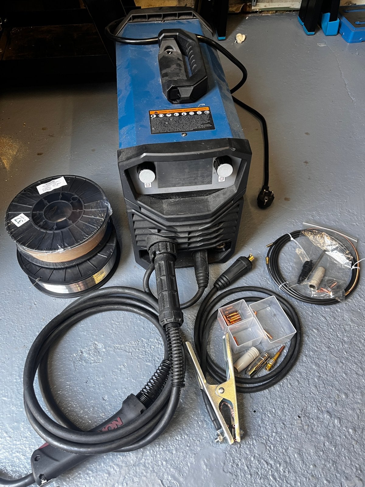 HBM mig/mag 200P lasapparaat compleet met gasfles,, Doe-het-zelf en Verbouw, Gereedschap | Lasapparaten, Ophalen, Zo goed als nieuw