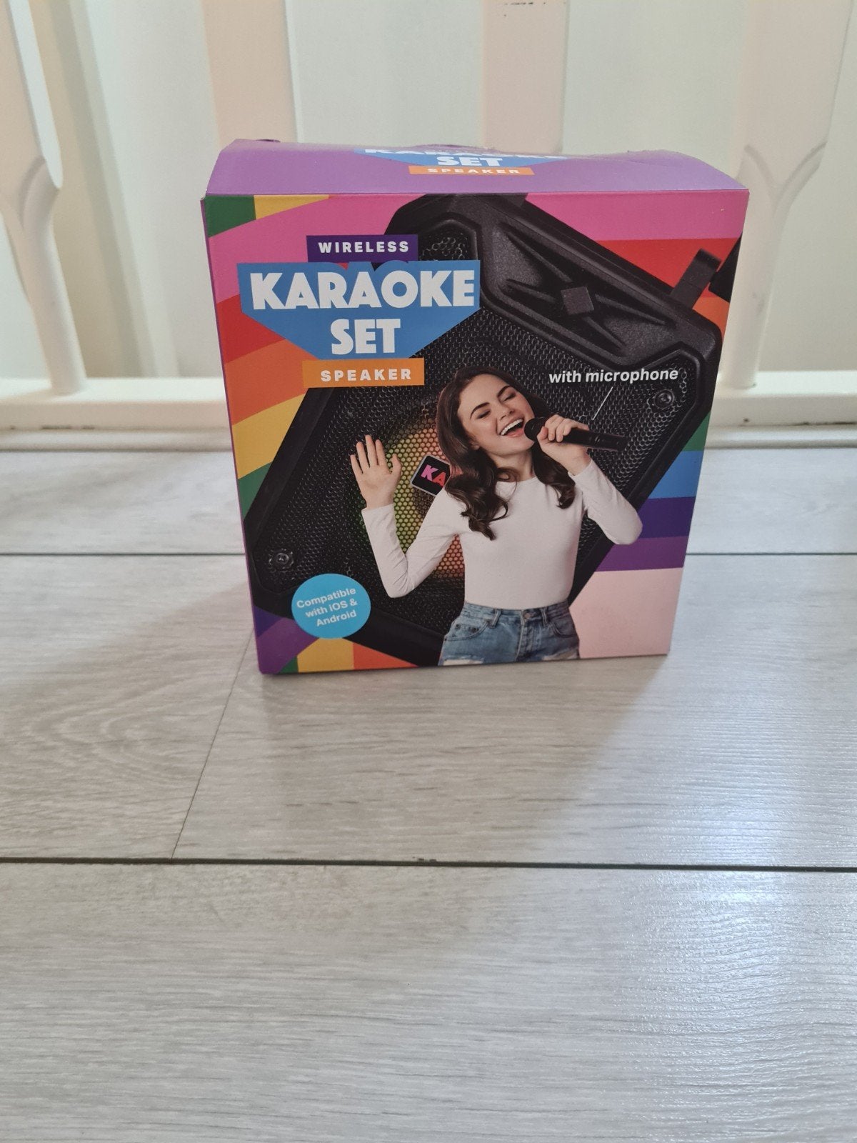 Karaoke set zo goed als nieuw met microfoon en speaker, Ophalen, Zo goed als nieuw, Complete set