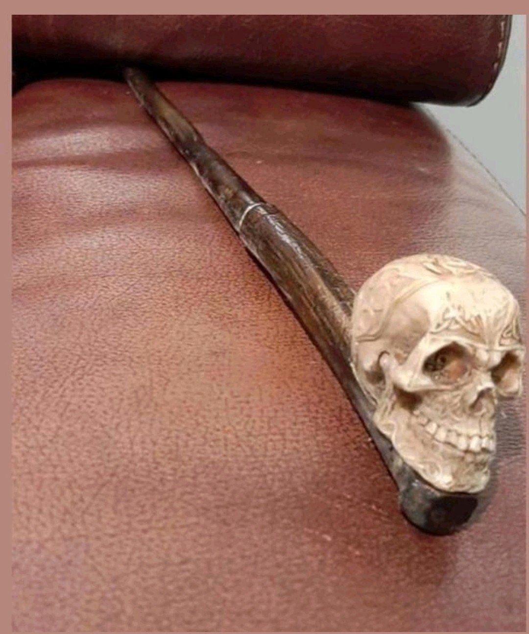 Wandelstok met Doodskop, Antiek en Kunst, Antiek | Overige Antiek, Ophalen of Verzenden