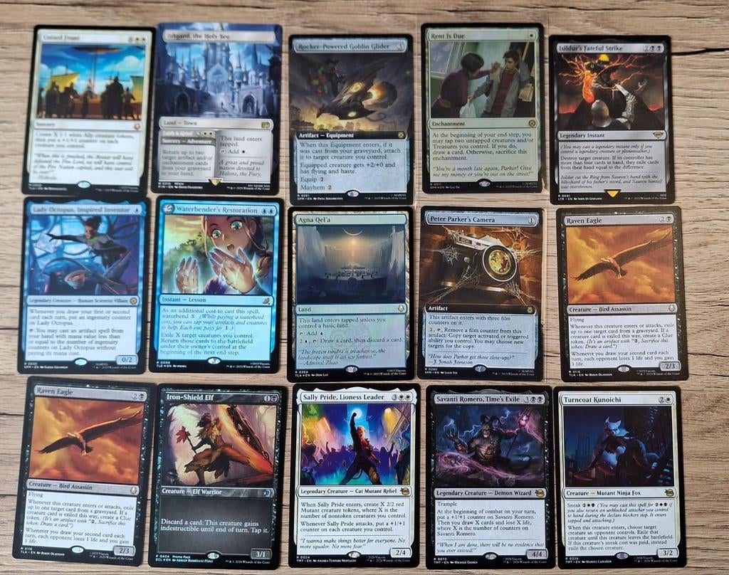 Magic: The Gathering Kaarten Collectie Rare 15 stuks, Ophalen of Verzenden, Gebruikt, Meerdere kaarten