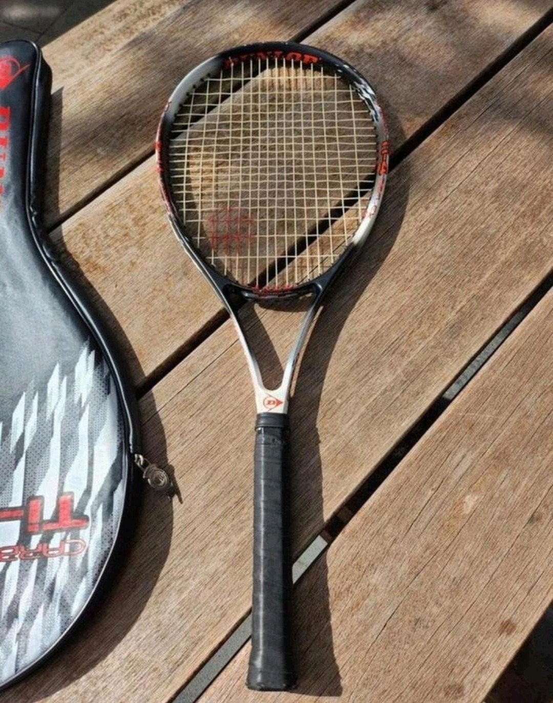 Dunlop Carbon Vibratech Ti 4 L3 Grip, Ophalen of Verzenden, Zo goed als nieuw, Racket, L3