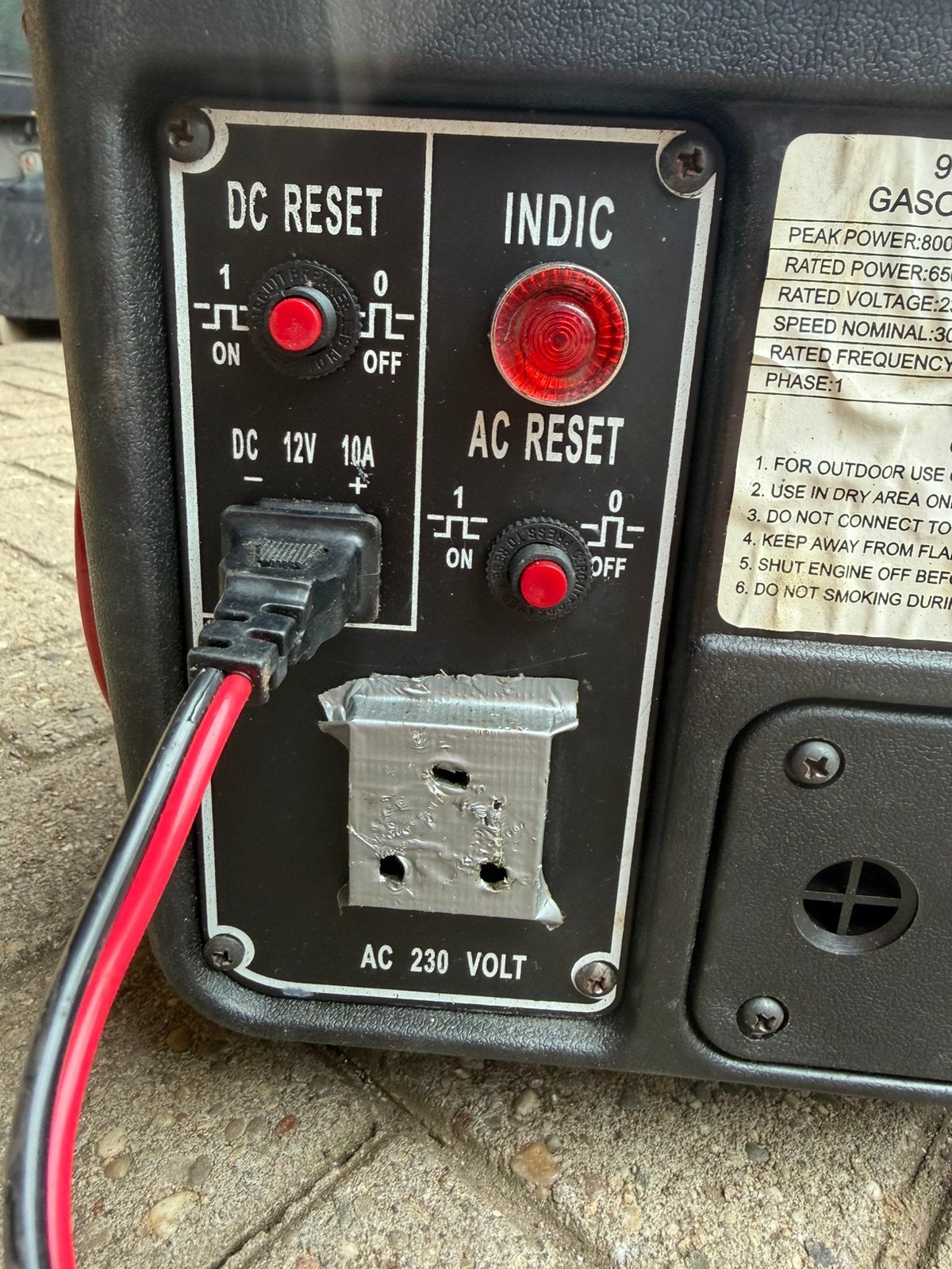 Aggegraat  800 watt 12 + 230 volt, Ophalen, Zo goed als nieuw, Minder dan 5 kVA, Benzine