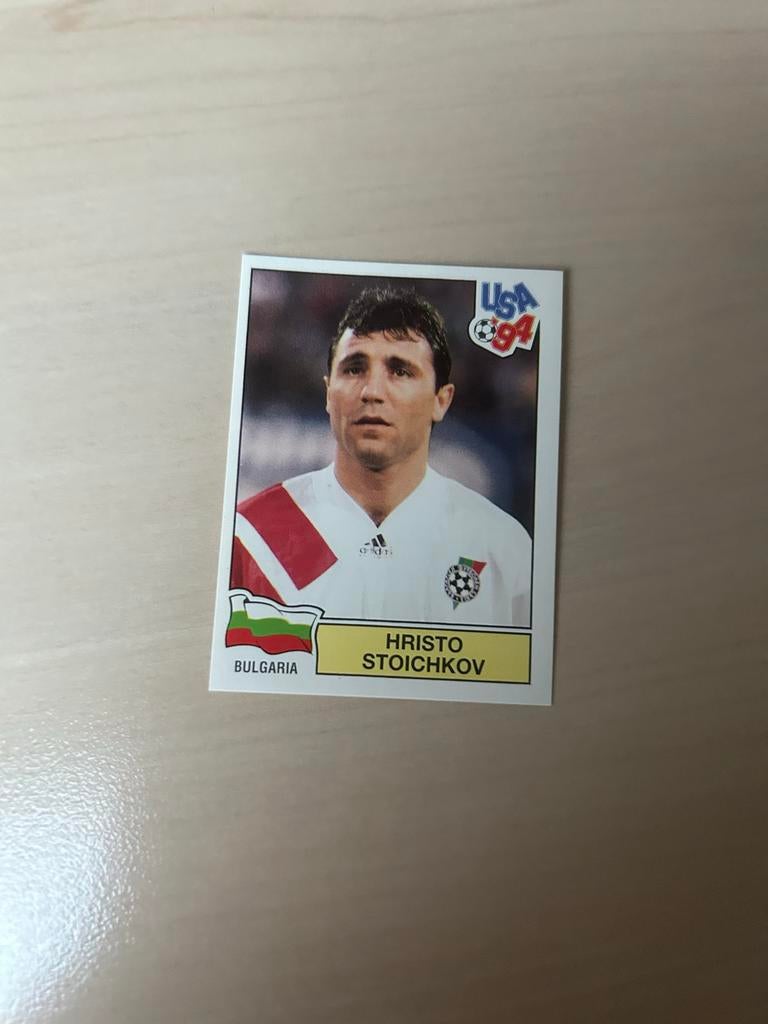 Panini USA 94 Hristo Stoichkov Sticker - Bulgarije, Verzamelen, Ophalen of Verzenden, Zo goed als nieuw, Sport