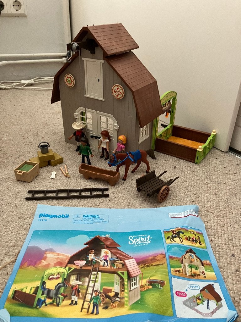 Playmobil Spirit schuur 70118, Gebouw, Complete set, Ophalen of Verzenden, Zo goed als nieuw