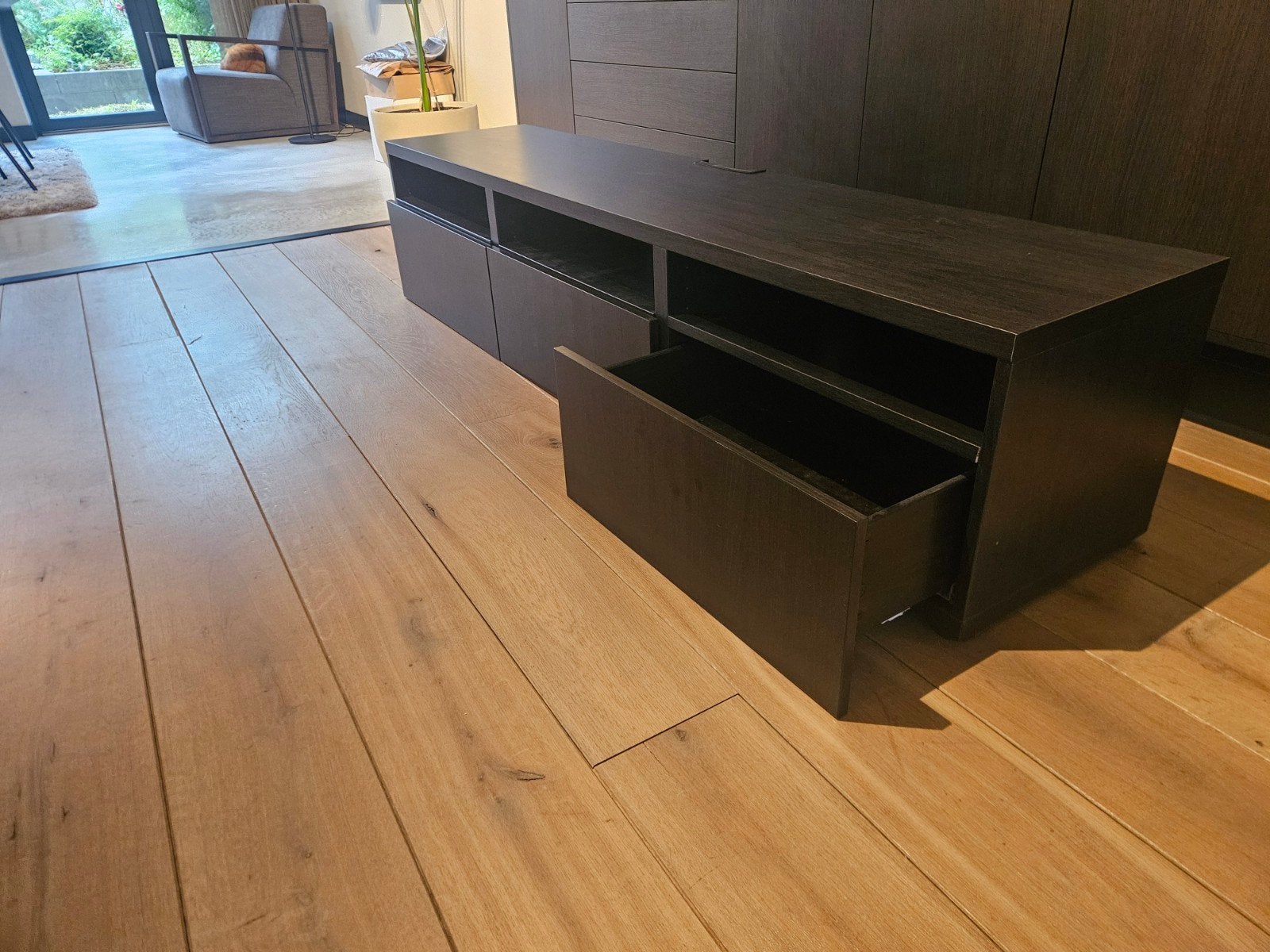 Ikea Besta TV Meubel 180cm breed met kasten en planken, Ophalen, Gebruikt, 150 tot 200 cm, Overige houtsoorten
