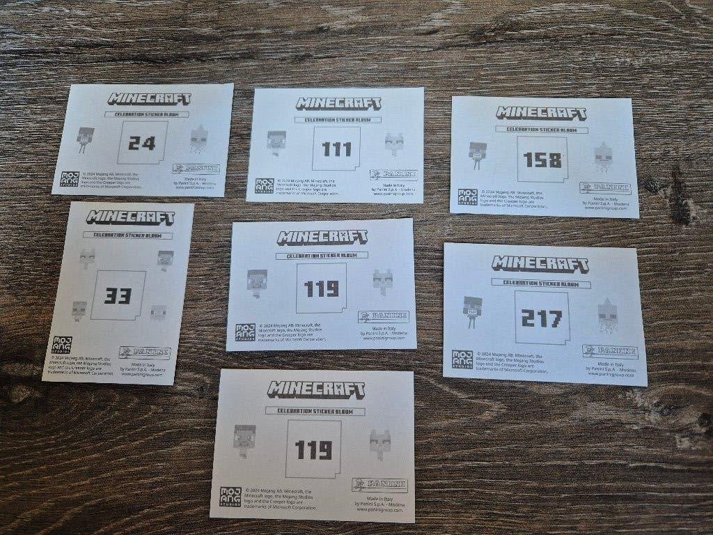 Minecraft Celebration stickers voor album, Ophalen of Verzenden, Nieuw