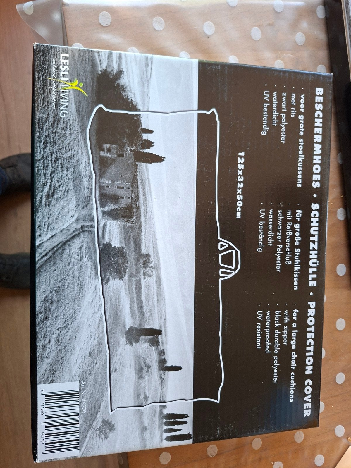 Nieuwe beschermhoes voor tuinstoelkussens - grijs, Ophalen of Verzenden, Nieuw