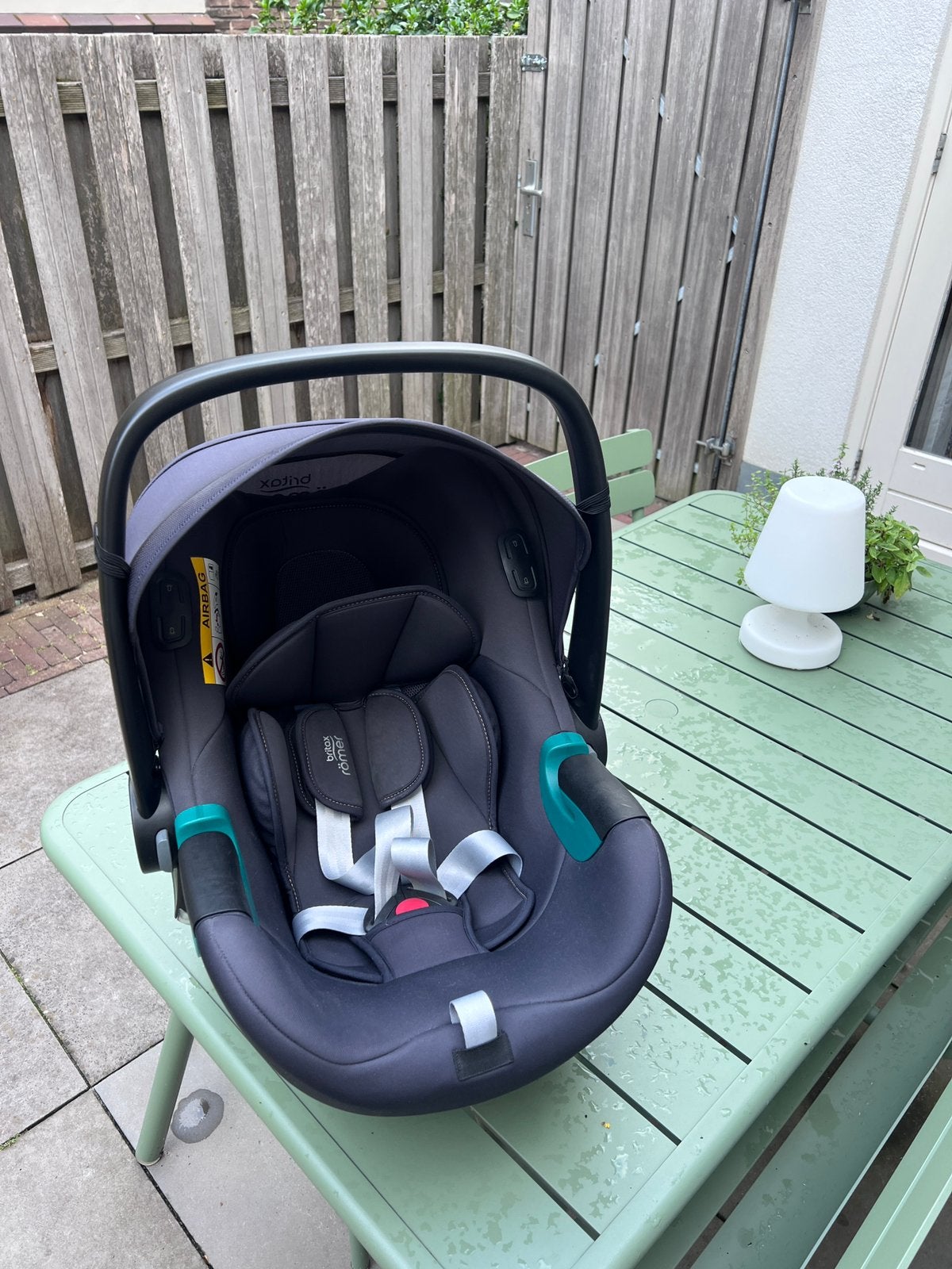 Britax Römer Baby-Safe iSense Fossil Grey Zo goed als nieuw!, Ophalen, Romer, Verstelbare rugleuning, Zo goed als nieuw