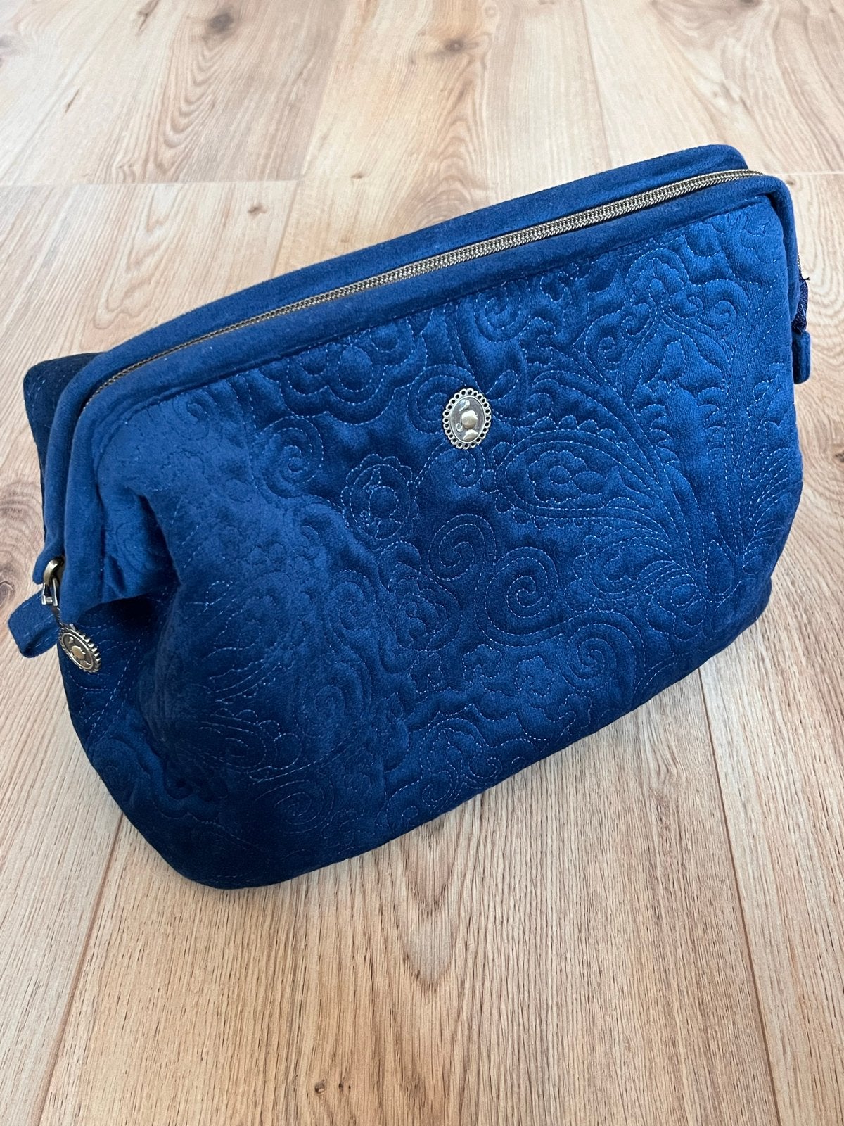 Pip Studio fluwelen make-up tas - Blauw, Sieraden, Tassen en Uiterlijk, Beautycases, Ophalen, Zo goed als nieuw, Blauw, Softcase