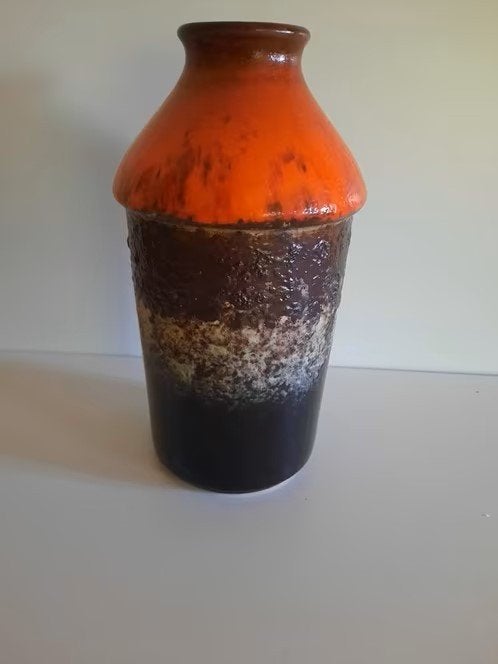 Dümler & Breiden vaas , oranje -bruin fatlava, Antiek en Kunst, Antiek | Vazen, Ophalen of Verzenden