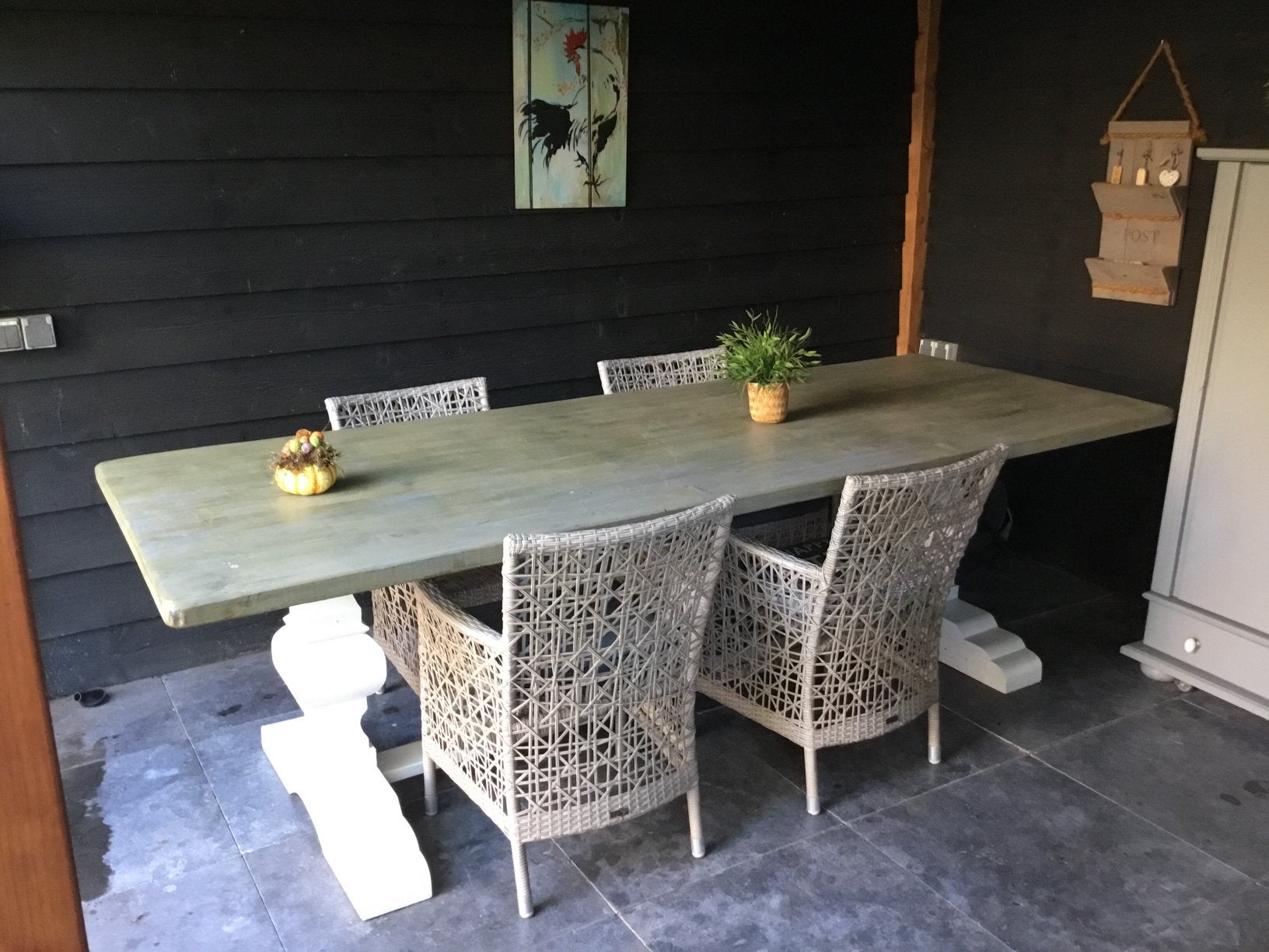 Robuuste kloostertafel, Ophalen, Gebruikt, Eettafel, 6 zitplaatsen