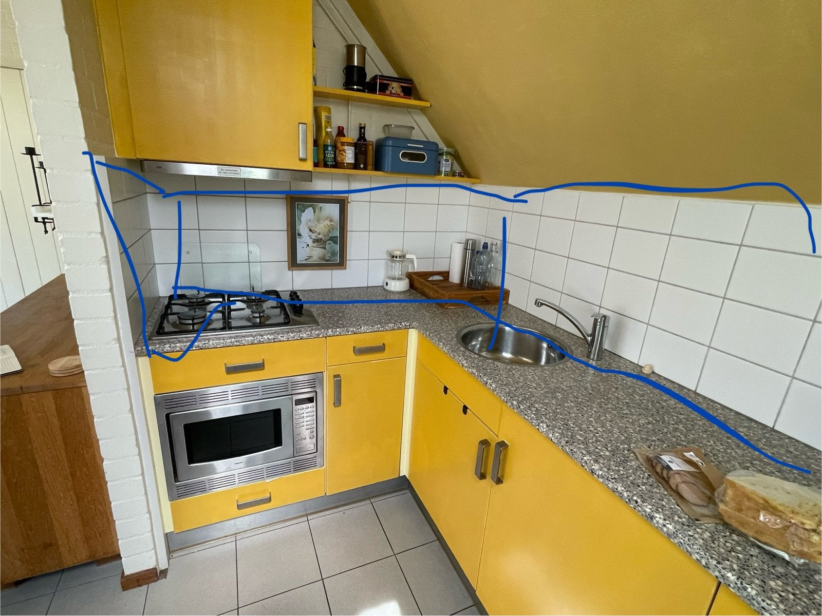 Gratis keuken blad en kastjes, Ophalen, Gebruikt, Overige kleuren, Hoekkeuken