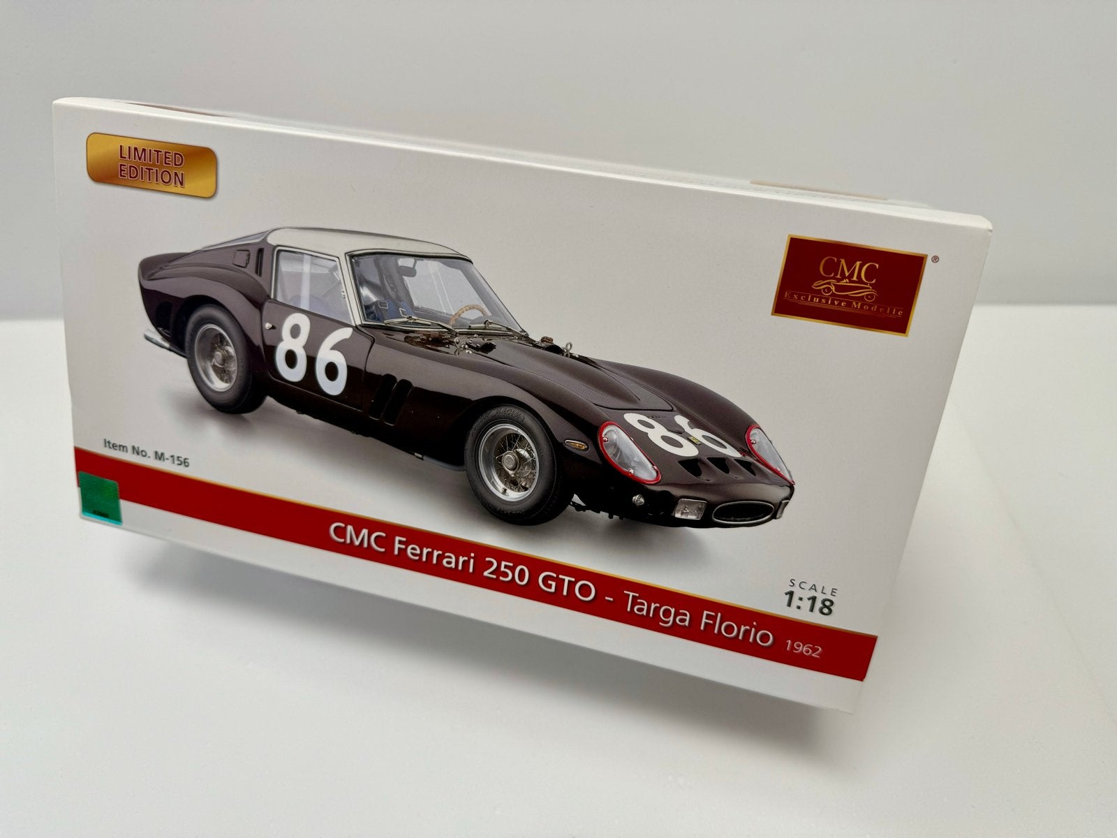 CMC Ferrari 250 GTO Targa Florio 1962 #86 M-156 1:18 LE, Ophalen of Verzenden, Nieuw, Auto, Overige merken