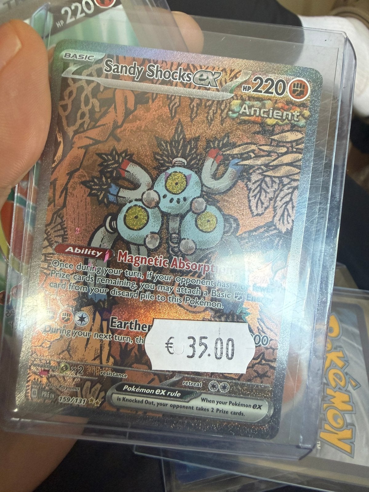 Pokémon TCG: Sandy Shocks ex (Ancient) - Full Art Foil, Hobby en Vrije tijd, Ophalen of Verzenden, Zo goed als nieuw, Losse kaart