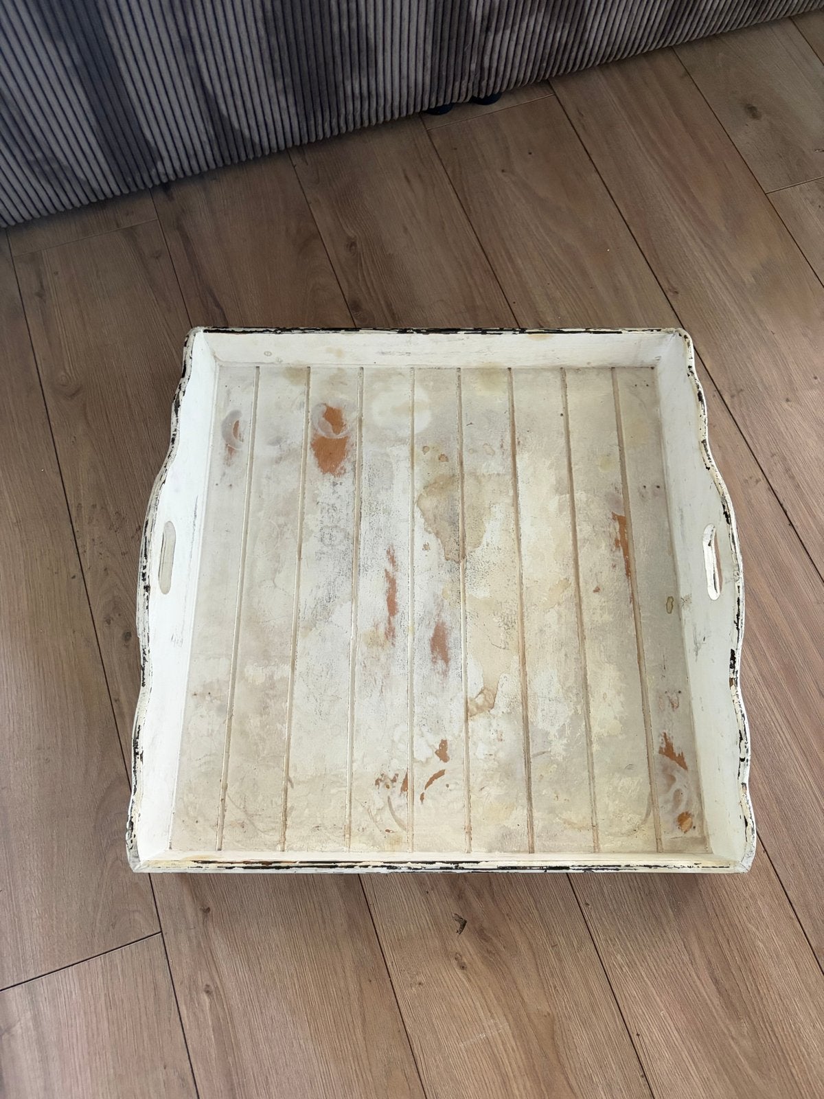 Lifestyle dienblad white wash - gratis af te halen!, Ophalen, Gebruikt, Rechthoekig, Hout