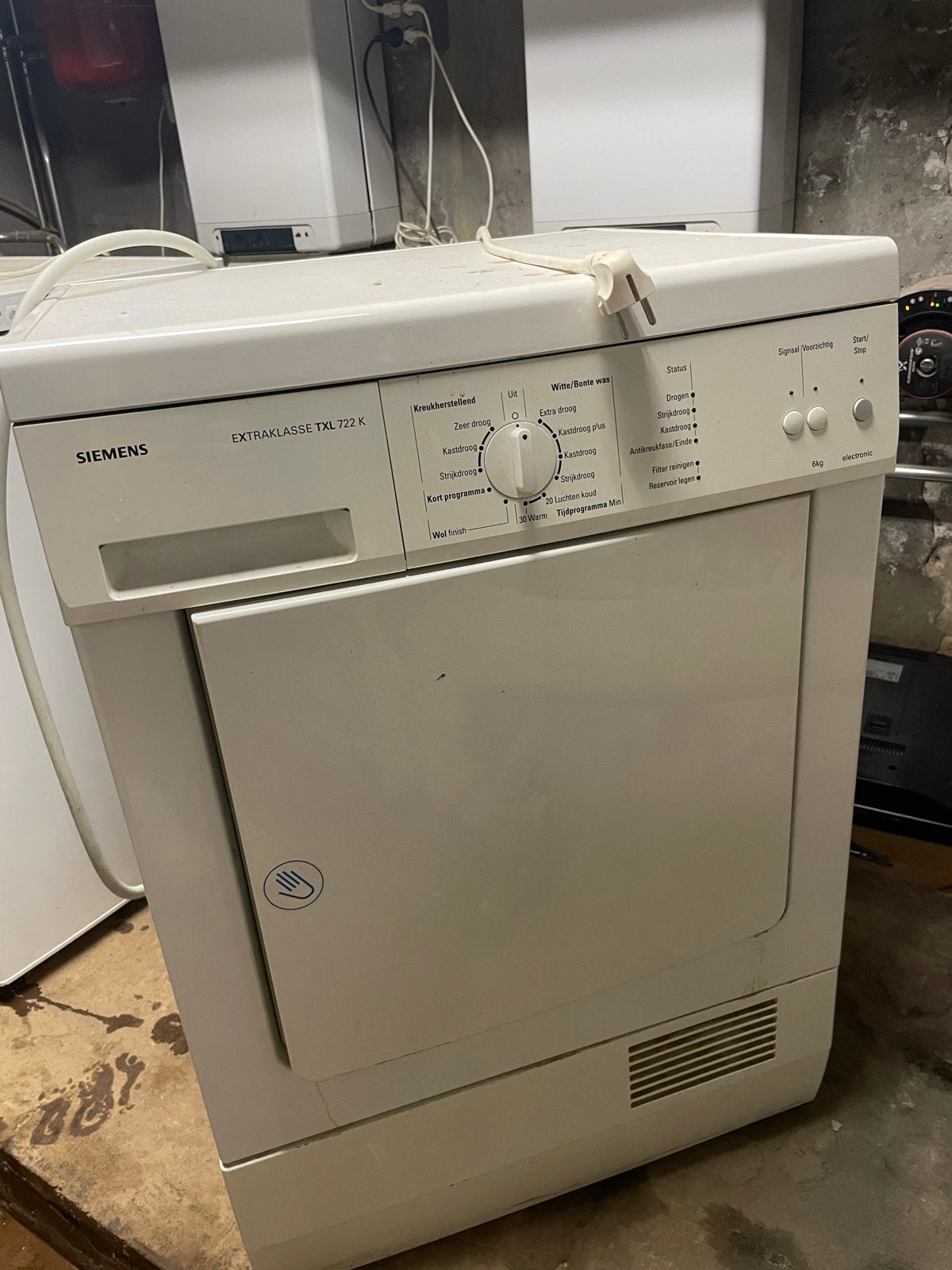 Siemens Extraklasse TXL 722 K Luchtafvoerdroger, Ophalen, 6 tot 8 kg, Gebruikt, Luchtafvoer
