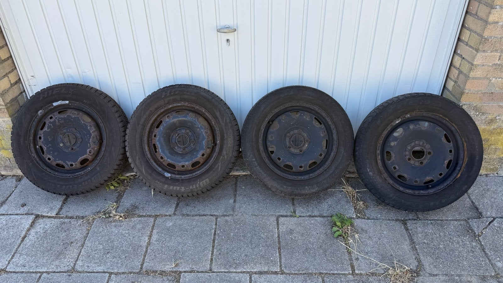 Hifly/Fulda winterbanden op stalen velgen 165/70 R14, Ophalen, Gebruikt