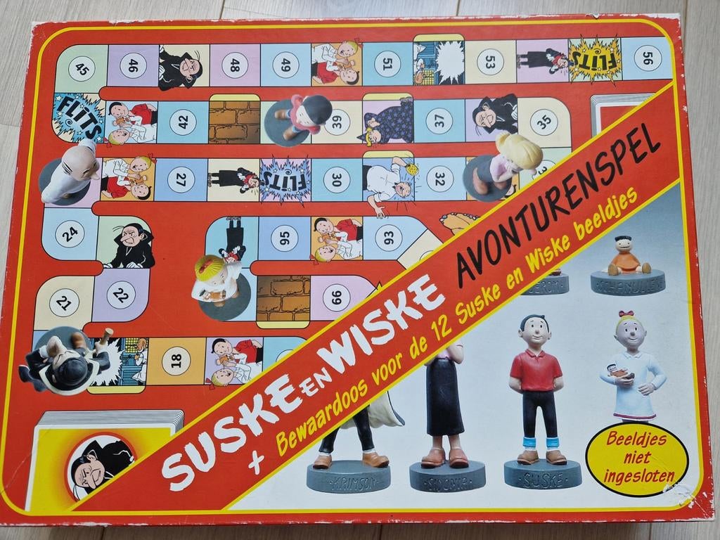 suske en wiske avonturenspel bewaardoos MET 15 beeldjes, Verzamelen, Ophalen of Verzenden, Suske en Wiske, Beeldje of Figuurtje