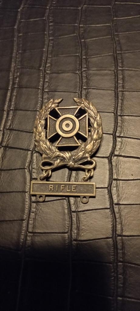 US Army Rifle Marksman.Sterling zilver, Ophalen of Verzenden, Overige soorten, Amerika, Embleem of Badge