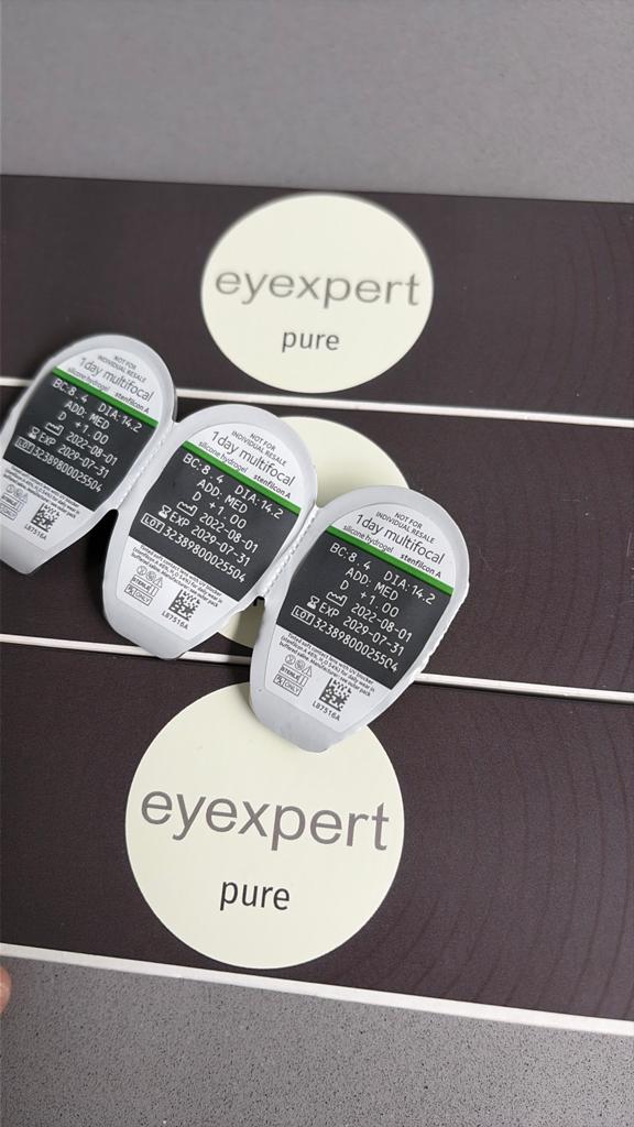 Eyexpert daglenzen multifocal links en rechts gelijk, Ophalen of Verzenden, Nieuw, Overige kleuren, Ogen