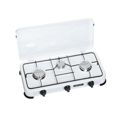NIEUW Kookstel 3 pits Wit, Caravans en Kamperen, Kampeeraccessoires, Nieuw, Ophalen of Verzenden