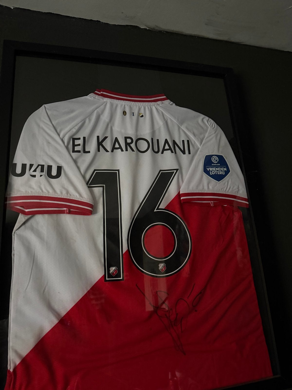 Gesigneerd wedstrijdgedragen shirt Souffian El Karouani, Maat XL, Ophalen, Gebruikt, Shirt